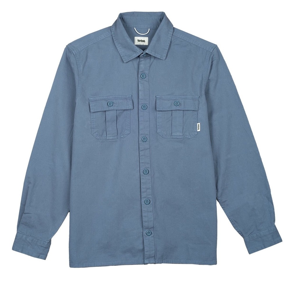 Teton Mens Bering Sea Morning Chill LS Button‎ Down Shirt Bearing Sea Medium NWT